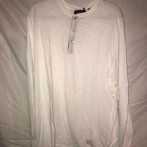 White Half Button Up Brand New